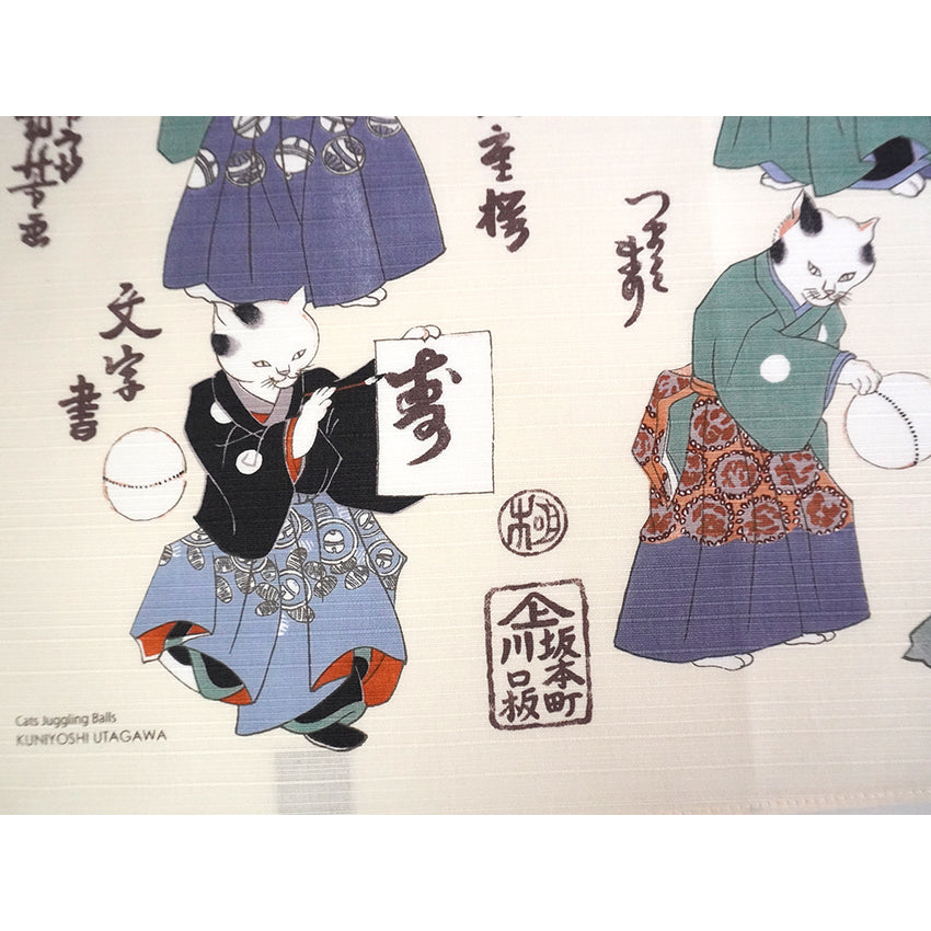 Furoshiki –japanese traditional wrapping cloth, 19.7inch, cotton , features Utagawa Kuniyosh’s iconic ukiyo-e