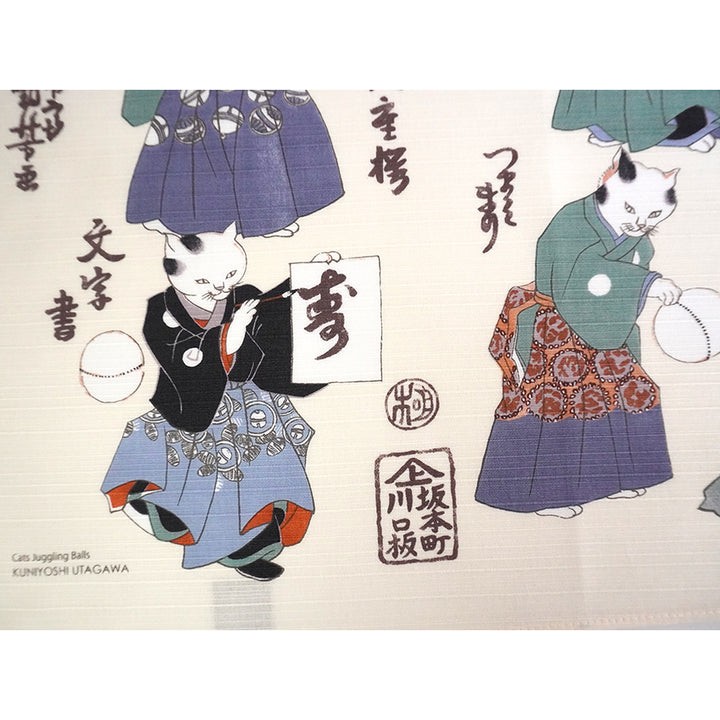 Furoshiki –japanese traditional wrapping cloth, 19.7inch, cotton , features Utagawa Kuniyosh’s iconic ukiyo-e