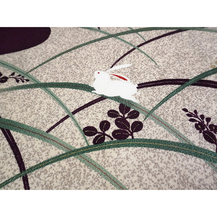 Furoshiki –japanese traditional wrapping cloth, 26.7 inch, Layon, Rabbit , Autumn Grass