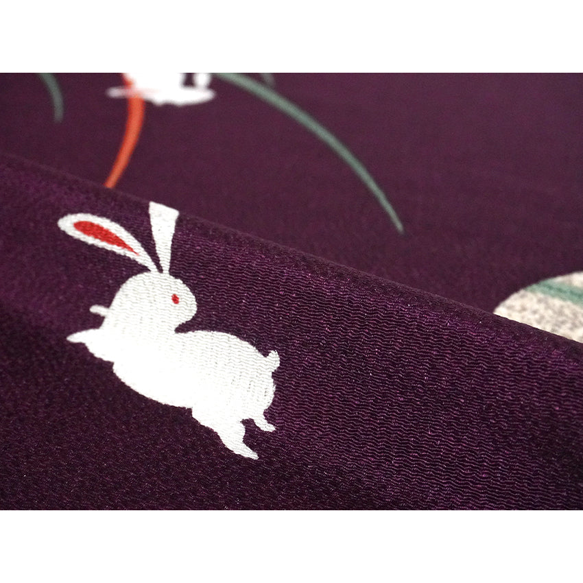 Furoshiki –japanese traditional wrapping cloth, 26.7 inch, Layon, Rabbit , Autumn Grass