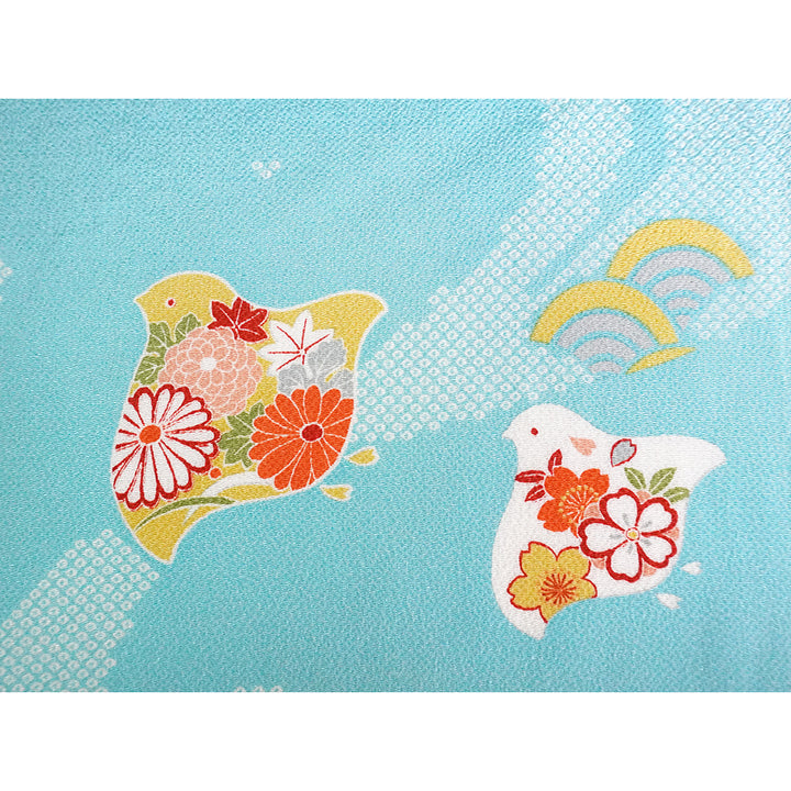 Furoshiki –japanese traditional wrapping cloth, 26.7 inch, Layon, birds riding wavesdesign