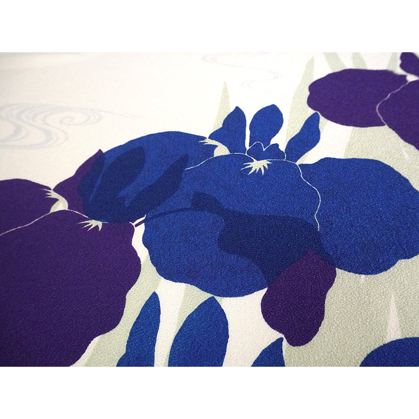 Furoshiki –japanese traditional wrapping cloth, 27.5inch, polyester , Iris Pattern