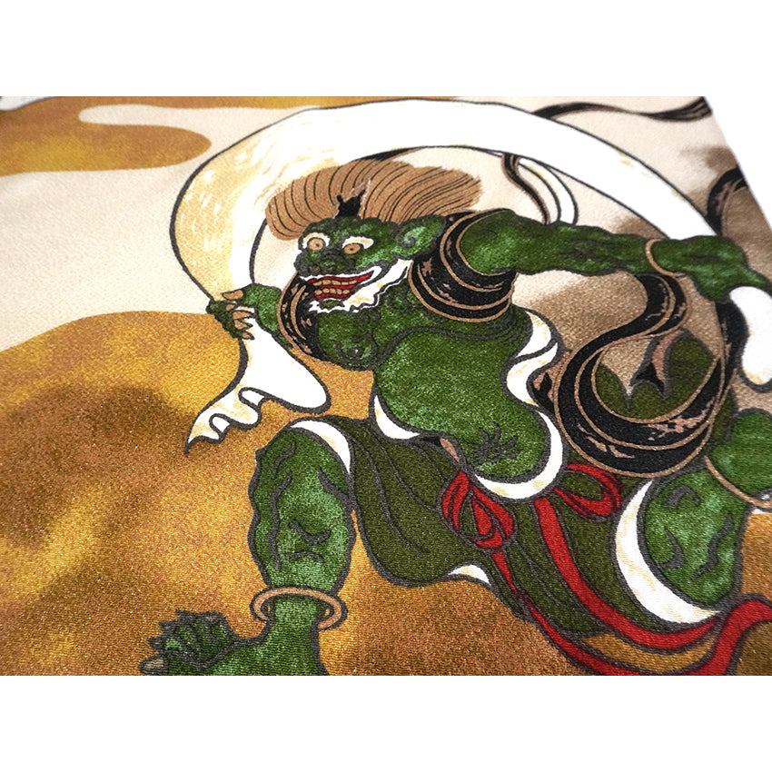 Furoshiki –japanese traditional wrapping cloth, 26.7inch, Layon, iconic Wind and Thunder Gods by Tawaraya Sotatsu
