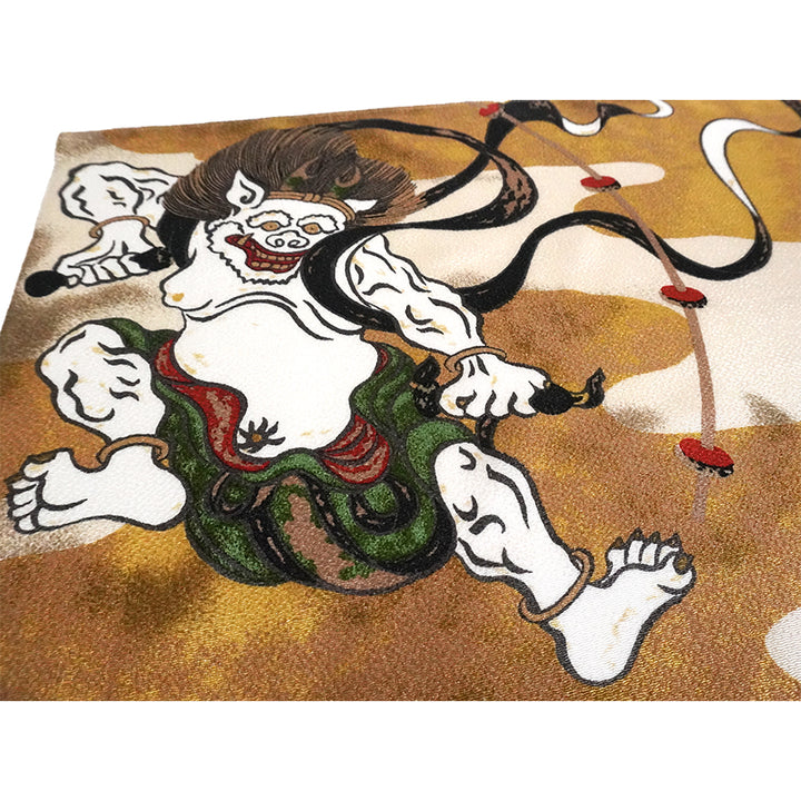 Furoshiki –japanese traditional wrapping cloth, 26.7inch, Layon, iconic Wind and Thunder Gods by Tawaraya Sotatsu