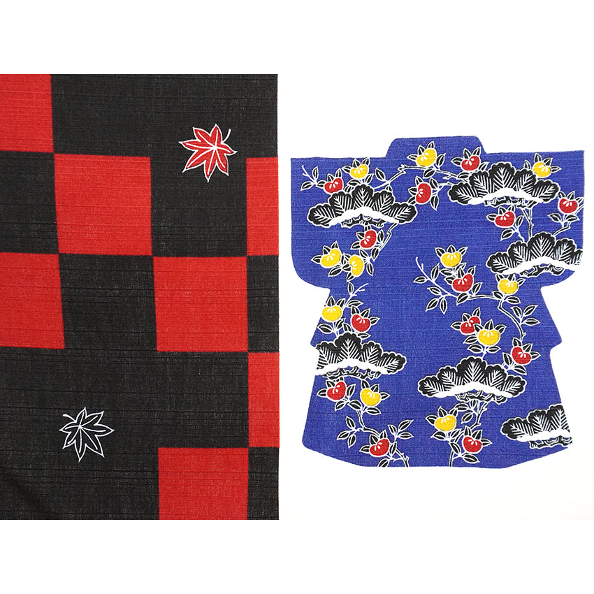 Furoshiki –japanese traditional wrapping cloth, 46.4 inch, cotton,  Ichimatsu pattern