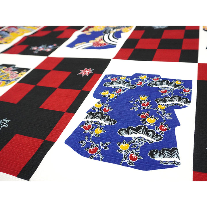 Furoshiki –japanese traditional wrapping cloth, 46.4 inch, cotton,  Ichimatsu pattern