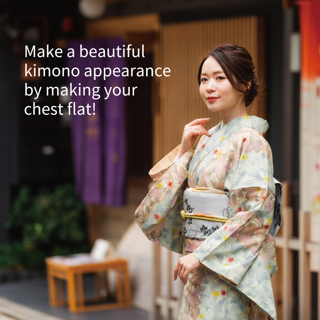 Kimono stretch bra front fastener with pocket and correction pad