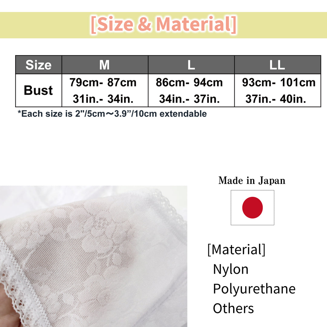 Kimono stretch bra front fastener with pocket and correction pad