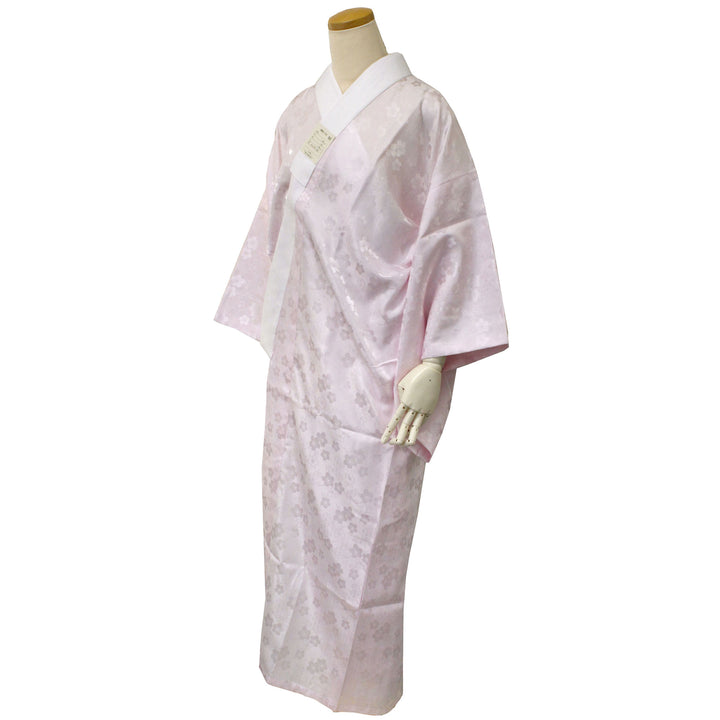 Women's Washable Nagajuban,Kimono Undergarment with Haneri White/Pink