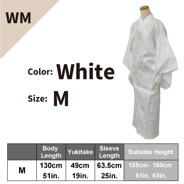 Women's Washable Nagajuban,Kimono Undergarment with Haneri White/Pink