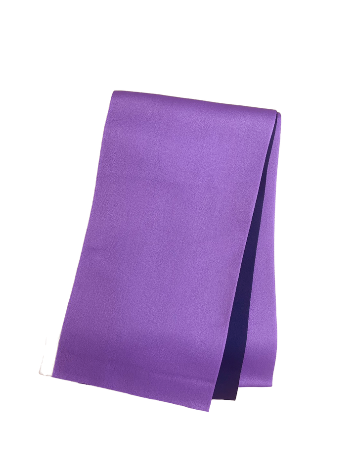 Women's Hanhaba-Obi / Half-width Obi : Purple / Dark blue