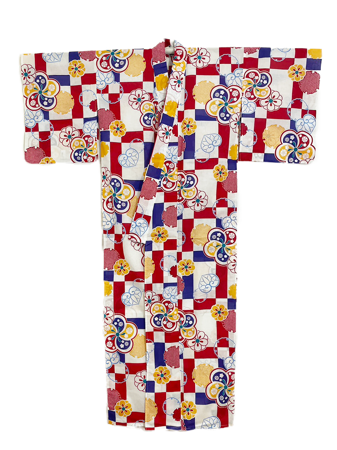 Women's Cotton Yukata, Casual Summer Kimono - Plum flowers