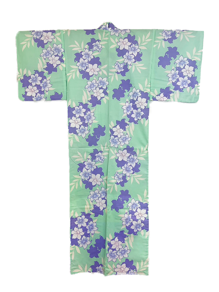 Women's Cotton Yukata, Casual Summer Kimono - Light green