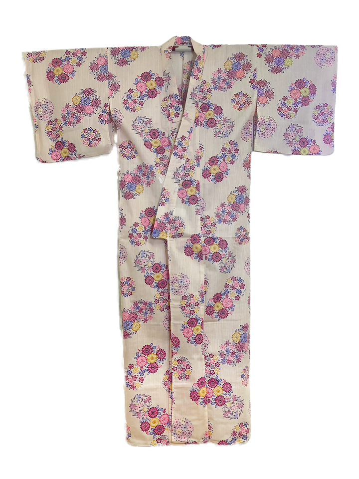 Women's Cotton Yukata, Casual Summer Kimono - Light pink