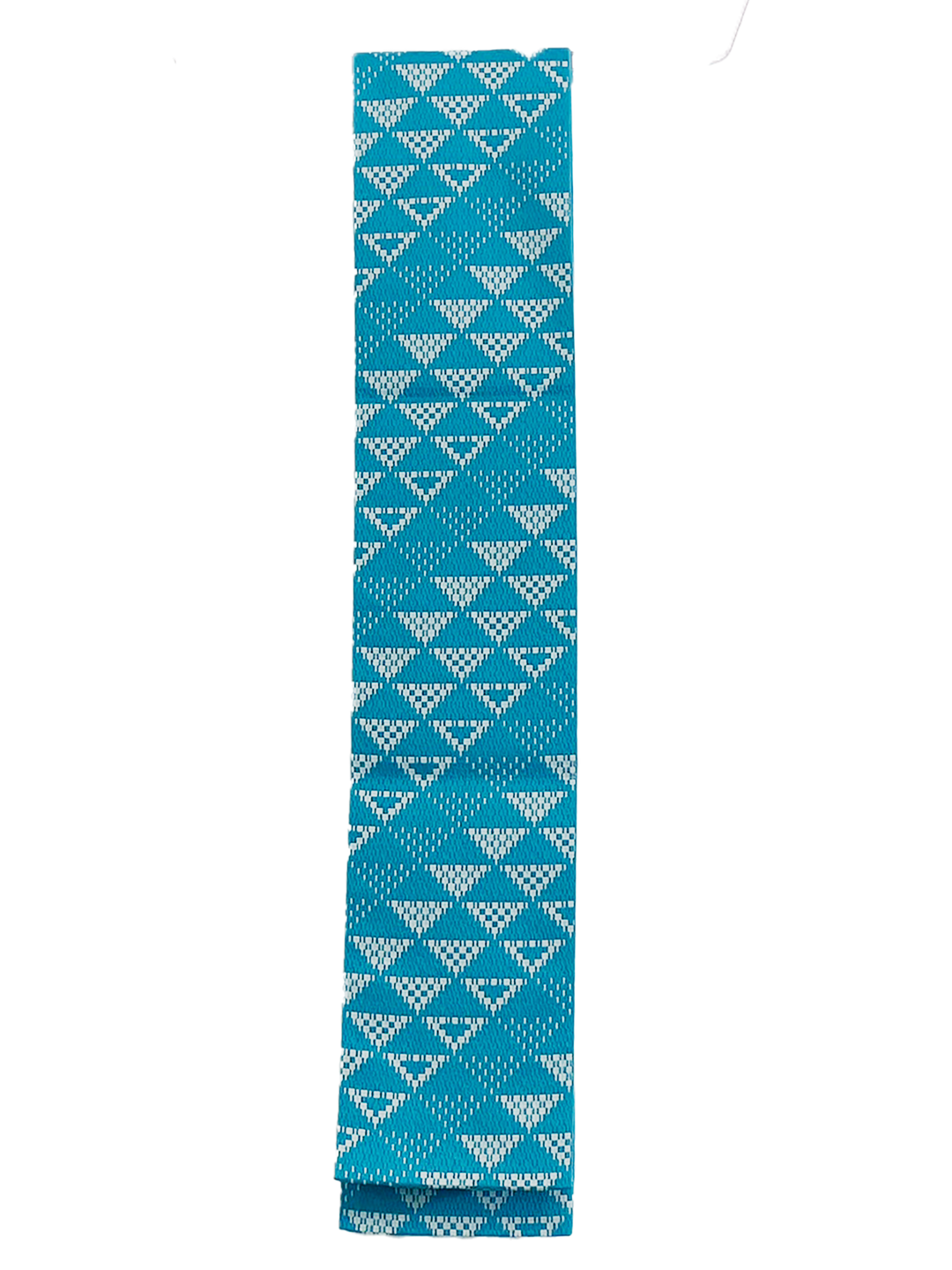 Women's Hanhaba-Obi / Half-width Obi : Light blue, Scale pattern