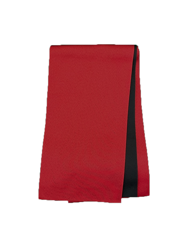 Women's Hanhaba-Obi / Half-width Obi : Red & Black