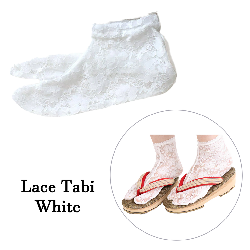 Japanese Kimono Tabi socks with 4 Kohaze Clasps White 22.5cm-25cm Japanese Kimono Tabi socks with 4 Kohaze Clasps White 22.5cm-25cm