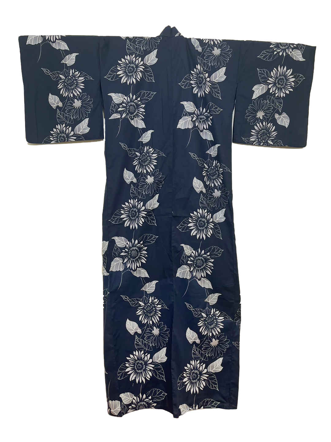 Women's Cotton Yukata, Casual Summer Kimono *5L - Dark blue, Flower