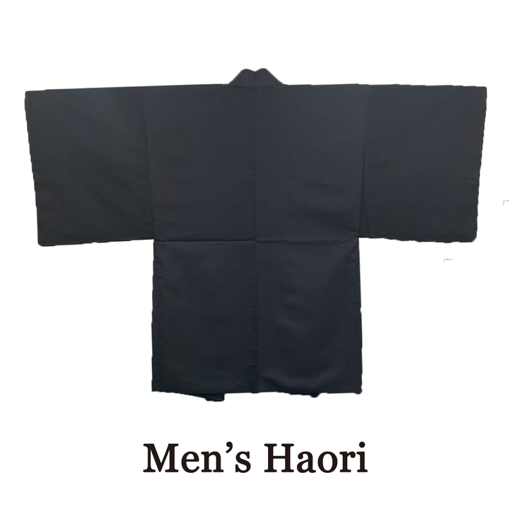 Men's Japanese Kimono Haori, Coat : Dark Blue *M size