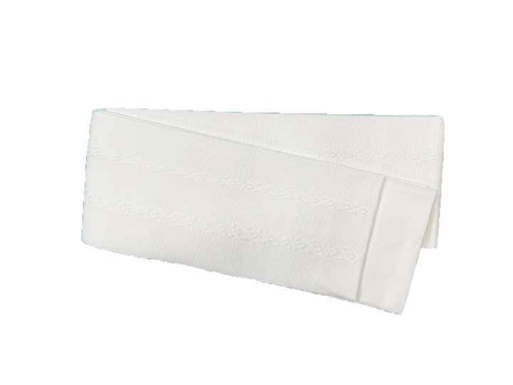 Men's Kaku-Obi Belt : Simple White