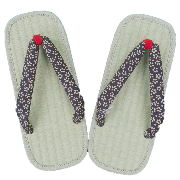 Woman's Tatami setta sandals : Purple Cherry blossoms