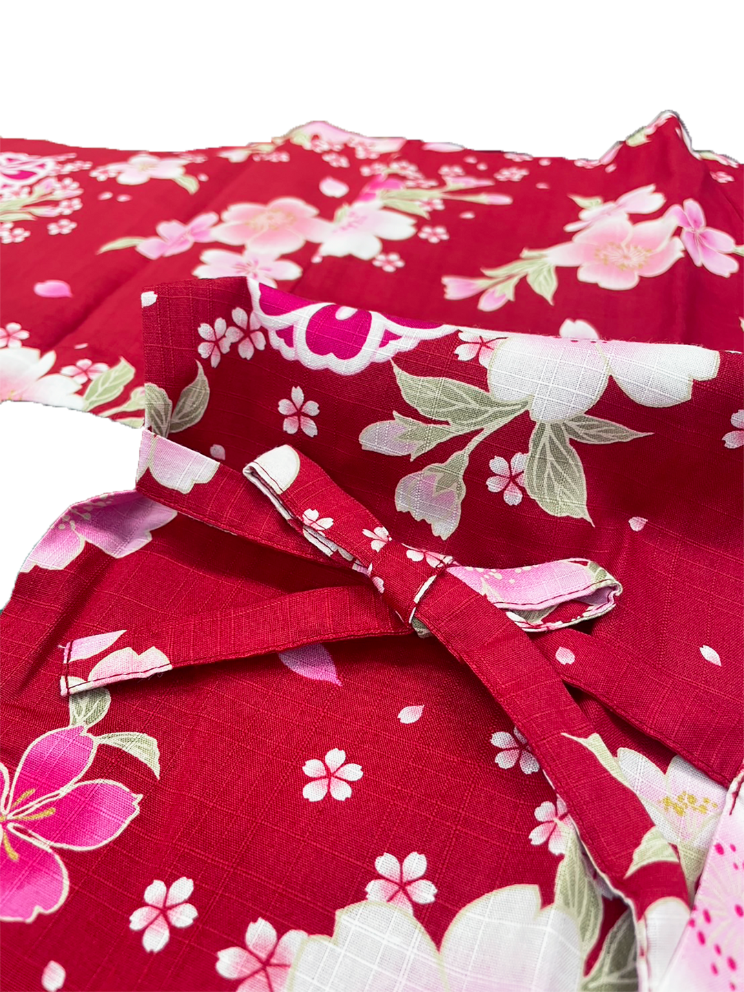 Women’s Jinbei, Summer Relax Wear, Casual, Matsuri - Red, Cherry blossoms