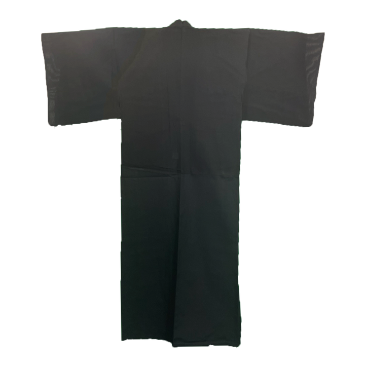 Men's PLUS size Cotton Yukata, Casual Kimono - Simple Black