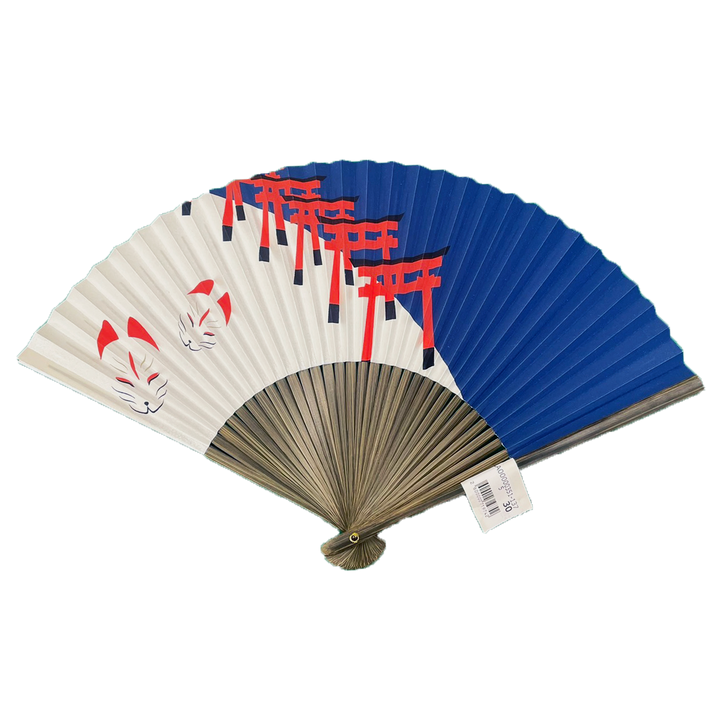 Japanese Sensu Foldable Fan | Paper Type, Fox, Kyoto Red Shrine