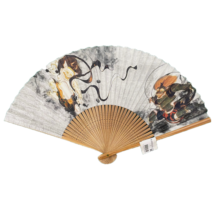 Japanese Sensu Foldable Fan | Paper Type, God of Window and Thunder