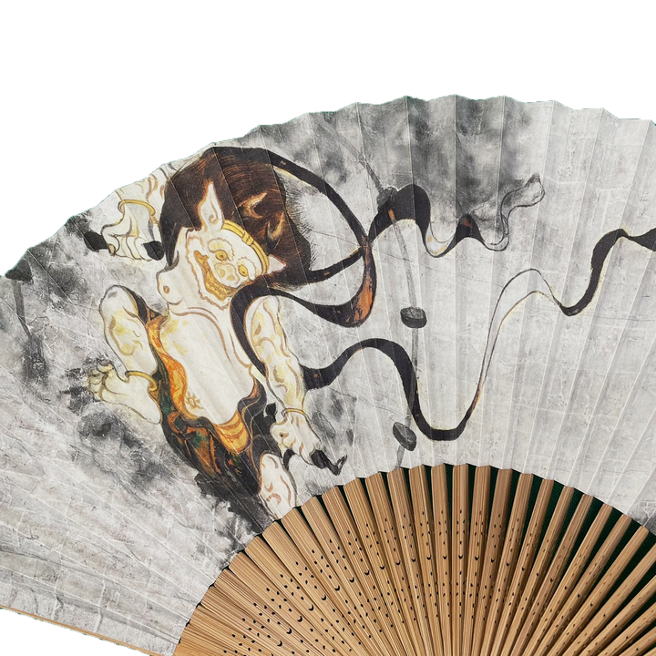 Japanese Sensu Foldable Fan | Paper Type, God of Window and Thunder