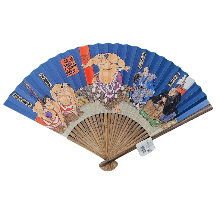 Japanese Sensu Foldable Fan | Paper Type, Sumo Fight