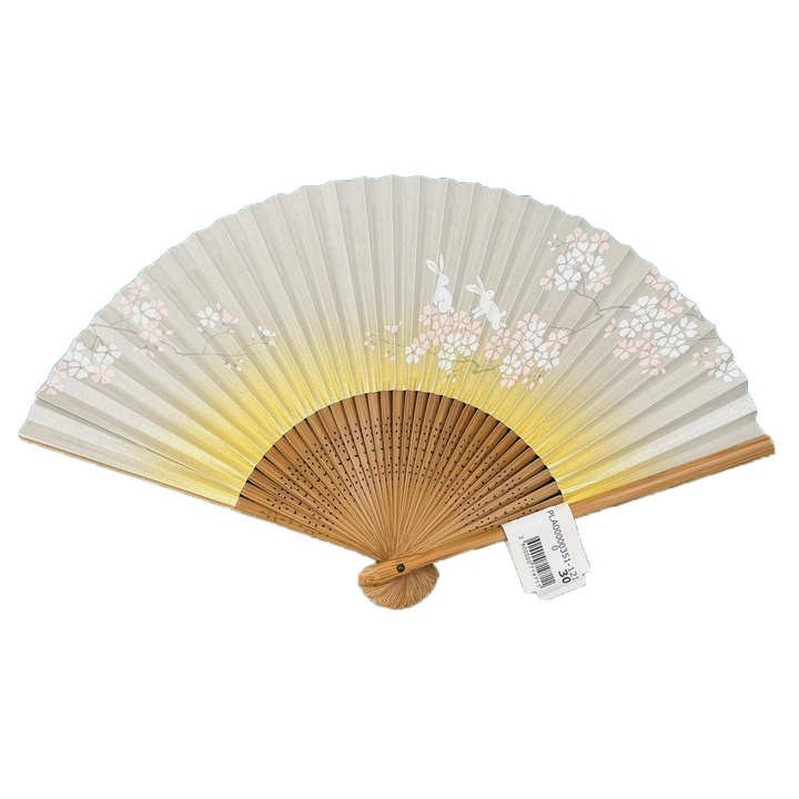 Japanese Sensu Foldable Fan | Paper Type, Rabbit, Cheryblossom