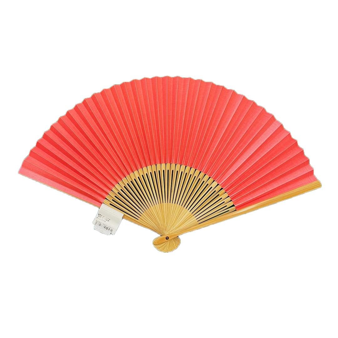 Japanese Sensu Foldable Fan | Fabric Type, Light Blue, Red Flowers