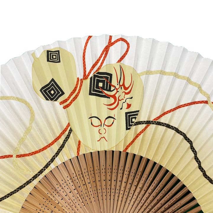 Japanese Sensu Foldable Fan | Paper Type, Kabuki Style