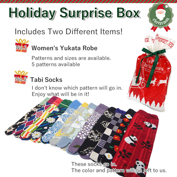 Holiday Surprise Box ( Lady's Yukata Robe & Tabi Socks )