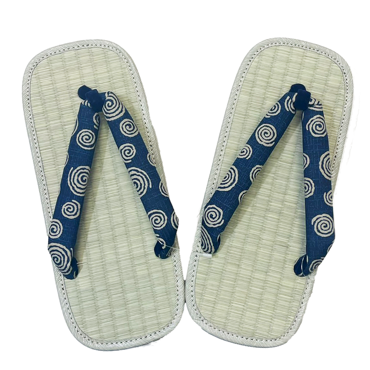 Men's Tatami setta sandals : Dark Blue, Whorl pattern