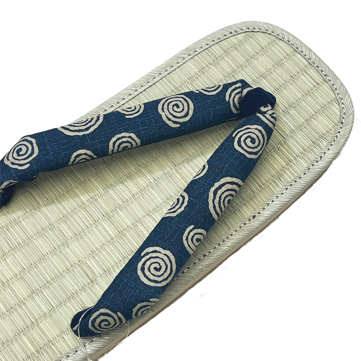 Men's Tatami setta sandals : Dark Blue, Whorl pattern