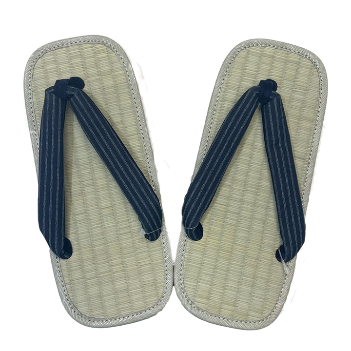 Men's Tatami setta sandals : Dark Blue, Striped pattern