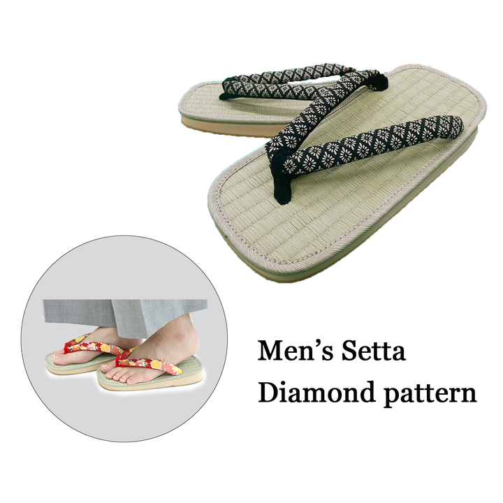 Men's Tatami setta sandals : Diamond pattern