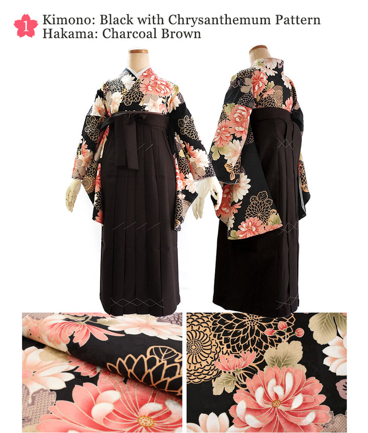 Woman's Kimono and Hakama Set