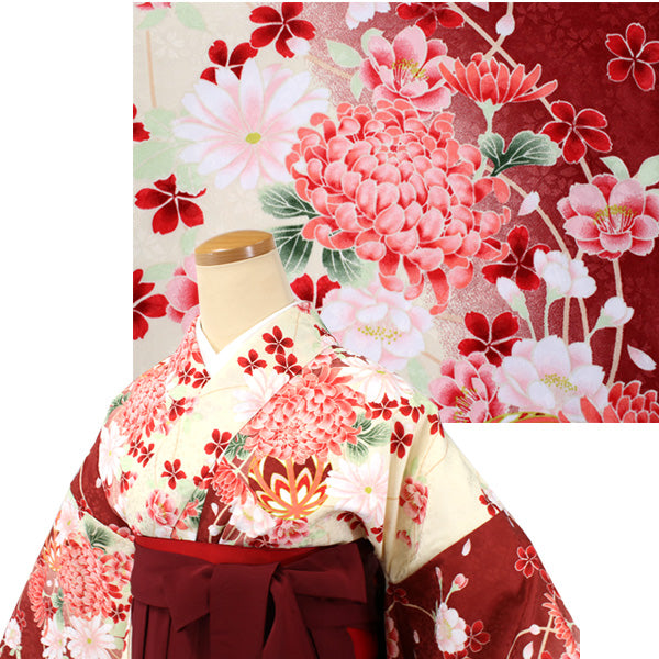 Woman's Kimono and Hakama -12piece- full Set