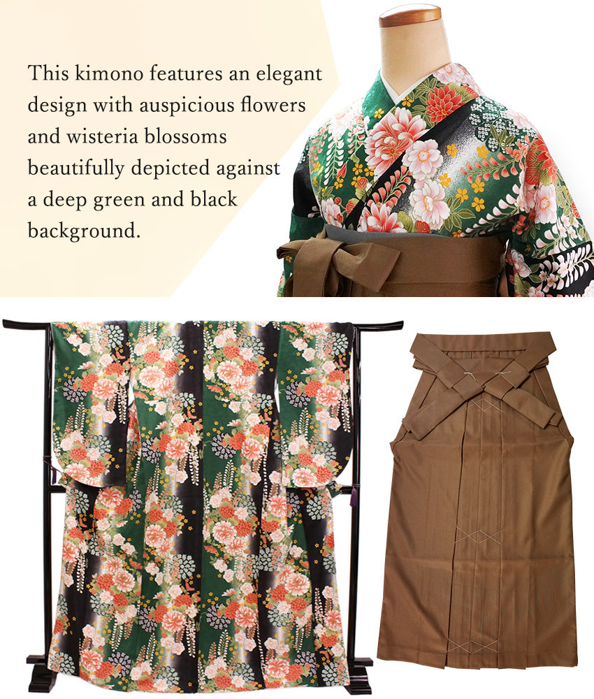 Woman's Kimono and Hakama Set