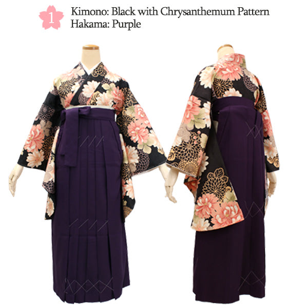 Woman's Kimono and Hakama -12piece- full Set