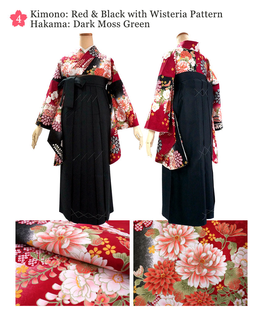 Woman's Kimono and Hakama Set