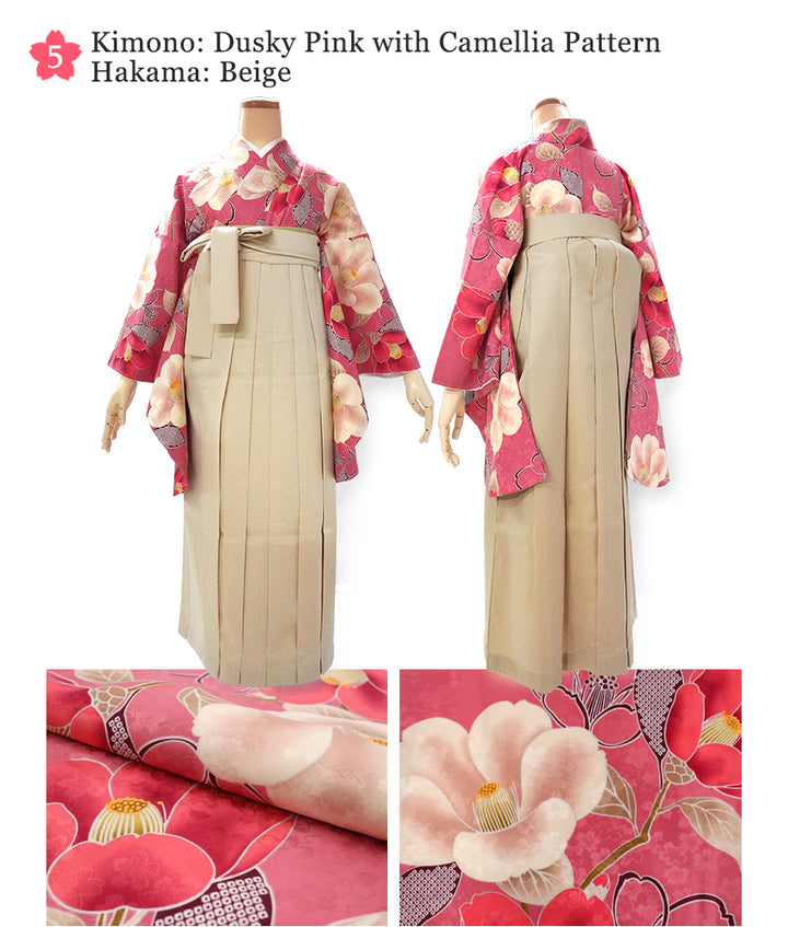 Woman's Kimono and Hakama Set