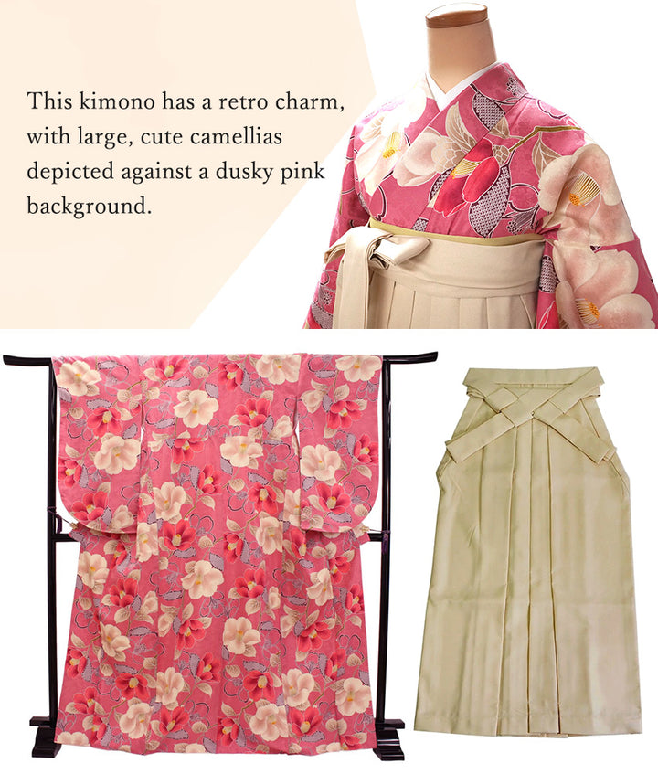 Woman's Kimono and Hakama Set