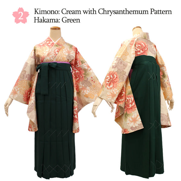 Woman's Kimono and Hakama -12piece- full Set