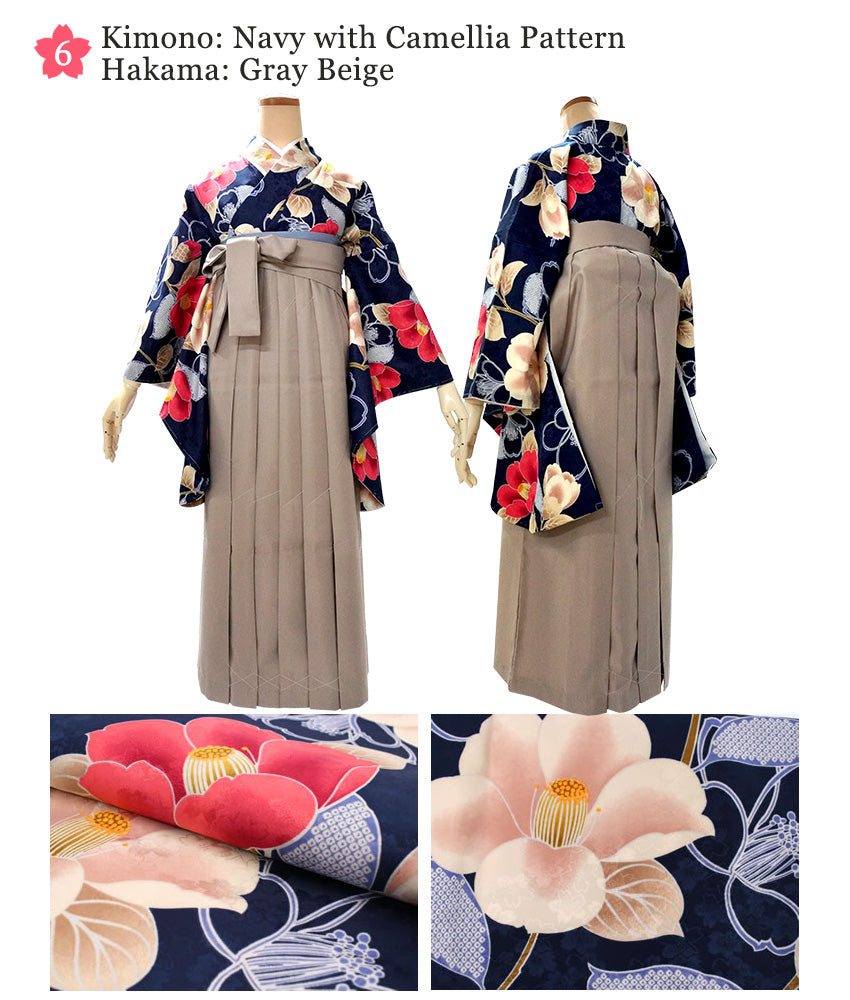 Woman's Kimono and Hakama Set