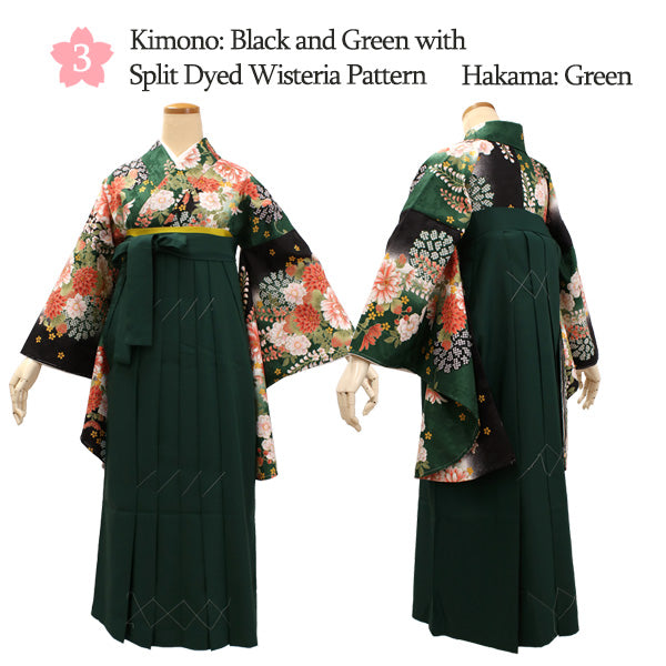 Woman's Kimono and Hakama -12piece- full Set