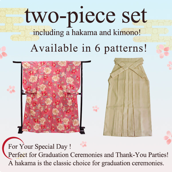 Woman's Kimono and Hakama Set